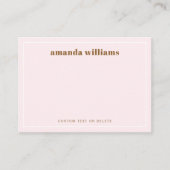 Visite Carte de correspondance miniature rose blush clair (Devant)