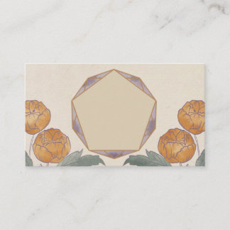 Visite Carte de couleur aquarelle géométrique Peine