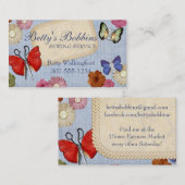 Visite Carte de couture vintage d'ouvrière couturière de (Devant / Derrière)