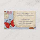 Visite Carte de couture vintage d'ouvrière couturière de (Dos)