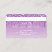 Visite Carte de crédit à Parties scintillant pourpre (Dos)