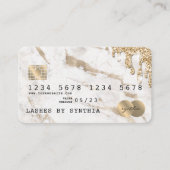 Visite Carte de crédit à séchage stylisé Marbre d'or (Devant)