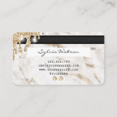 Visite Carte de crédit à séchage stylisé Marbre d'or (Dos)