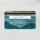 Visite Carte de crédit Agate Turquoise Styled ajouter le (Dos)