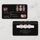 Visite Carte de crédit ananas styled Driving Gold (Devant / Derrière)