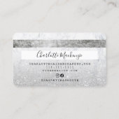 Visite Carte de crédit argent parties scintillant marbre (Dos)