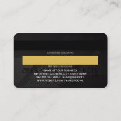 Visite Carte de crédit | Arrière - plan Black Stripes (Dos)