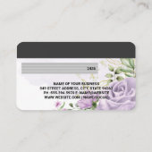 Visite Carte de crédit | Arrière - plan de fleurs (Dos)