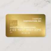 Visite Carte de crédit | Arrière - plan Gold Texture (Devant)