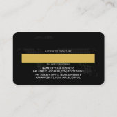 Visite Carte de crédit | Arrière - plan Gold Texture (Dos)