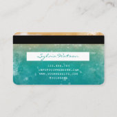 Visite Carte de crédit Beach Blue Sky Watercolor (Dos)