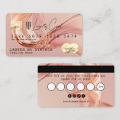 Visite Carte de crédit Blush Modern Loyalty Style (Devant / Derrière)
