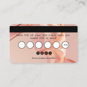 Visite Carte de crédit Blush Modern Loyalty Style (Dos)