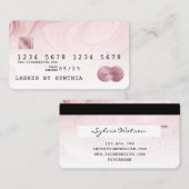 Visite Carte de crédit Blush Pink ajouter le logo (Devant / Derrière)