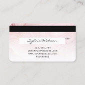 Visite Carte de crédit Blush Pink ajouter le logo (Dos)