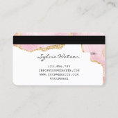 Visite Carte de crédit Blush Pink ajouter le logo (Dos)