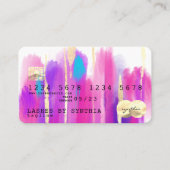 Visite Carte de crédit Boho Broush Art Abstrait (Devant)