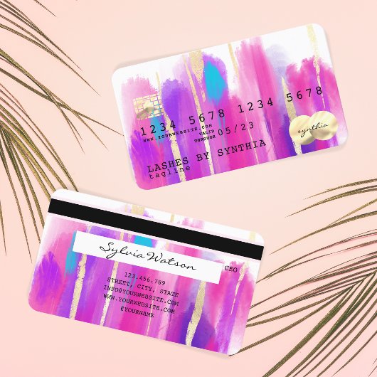 Visite Carte de crédit Boho Broush Art Abstrait