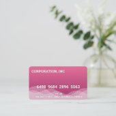 Visite Carte de crédit | Carte de débit | Pink Wave (Debout devant)