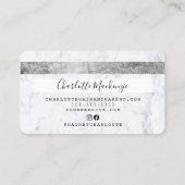 Visite Carte de crédit cheveux beauté marbre chic monogra (Dos)