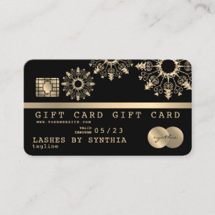 Visite Carte de crédit de Noël Carte cadeau de neige Cert