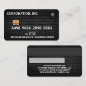 Visite Carte de crédit | Débit | Noir (Devant / Derrière)