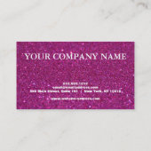 Visite Carte de crédit Elegant Pink Parties scintillant (Dos)