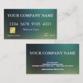 Visite Carte de crédit élégante (Devant / Derrière)