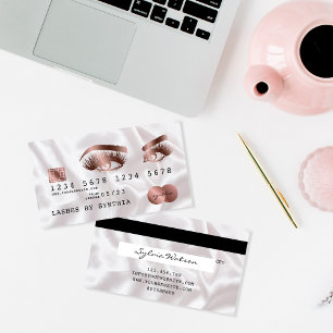 Visite Carte de crédit en style Rose Gold avec de longs c