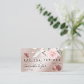 Visite carte de crédit florale or rose (Debout devant)