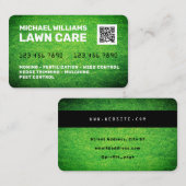 Visite Carte de crédit gazon fausse texture  (Devant / Derrière)