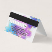 Visite Carte de crédit | Gold Foil | Aquarelle (Dos)