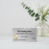 Visite Carte de crédit Gris Parties scintillant argent Ce (Debout devant)