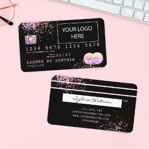 Visite Carte de crédit Holograph Foil Splash ajoutez votr