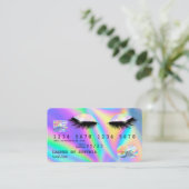 Visite Carte de crédit Holograph Modern Eyes Lashes (Debout devant)
