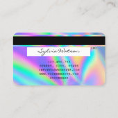 Visite Carte de crédit Holograph Modern Eyes Lashes (Dos)