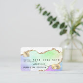 Visite Carte de crédit Holograph Pastel rainbow agate uni (Debout devant)