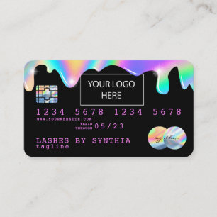 Visite Carte de crédit Holograph Unicorn ajoutez votre lo