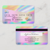 Visite Carte de crédit Holograph Unicorn Dripp (Devant / Derrière)