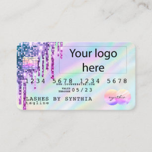 Visite Carte de crédit Holograph Unicorn Dripp ajoutez vo