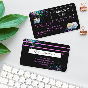 Visite Carte de crédit Licorne Holographique ajoutez votr