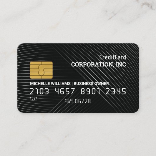 Visite Carte de crédit | Lignes (Devant)