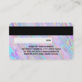 Visite Carte de crédit | Liquide Holographique Iridescent (Dos)