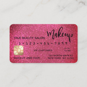 Visite Carte de crédit maquillage de Parties scintillant
