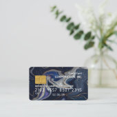 Visite Carte de crédit | Marbre bleu violet or (Debout devant)