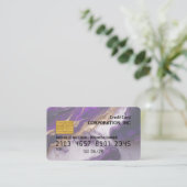 Visite Carte de crédit | Marbre violet or (Debout devant)