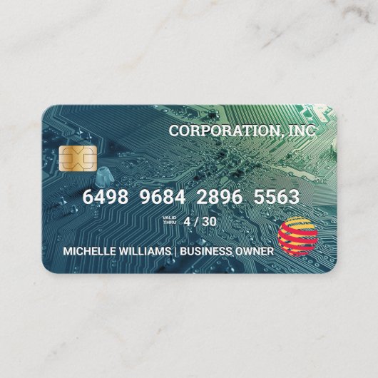 Visite Carte de crédit | Micropuce de carte de circuit (Devant)