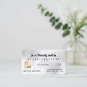 Visite Carte de crédit moderne élégante en soie blanche (Debout devant)