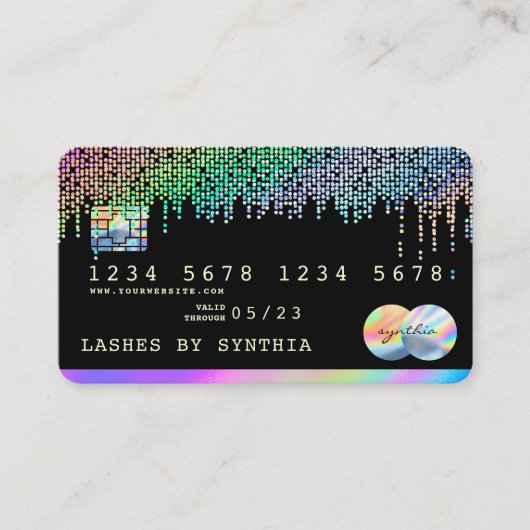 Visite Carte de crédit moderne Holograph Drives (Devant)