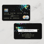 Visite Carte de crédit moderne Holograph Splash (Devant / Derrière)